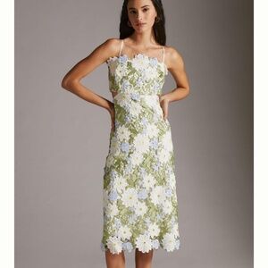 Floral lace midi dress by Eva Franco